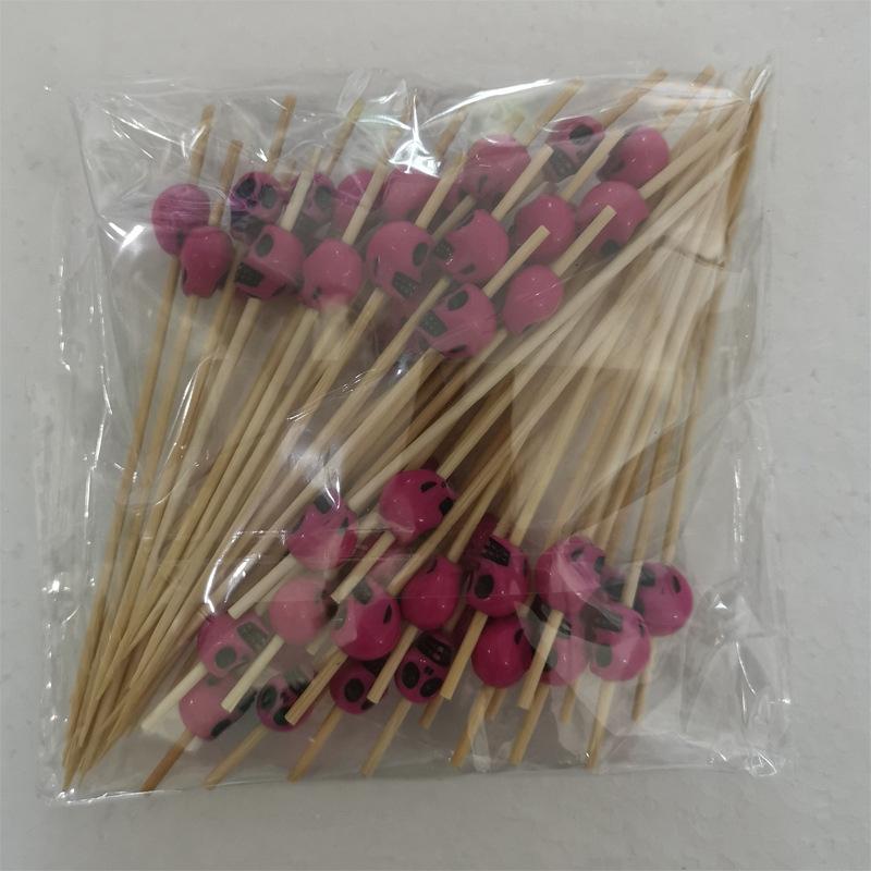 Christmas Decorations Xmas Tree Bamboo Pick Buffet Fruit Fork Party Dessert Stick Cocktail Skewer Disposable Toothpick 50Pcs