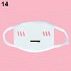 ALL-FASHION-MALL Λευκή Anime Εμοτικόν Μάσκα Στόματος Kaomoji Αντι-Σκόνης Kawaii Μάσκα Προσώπου
