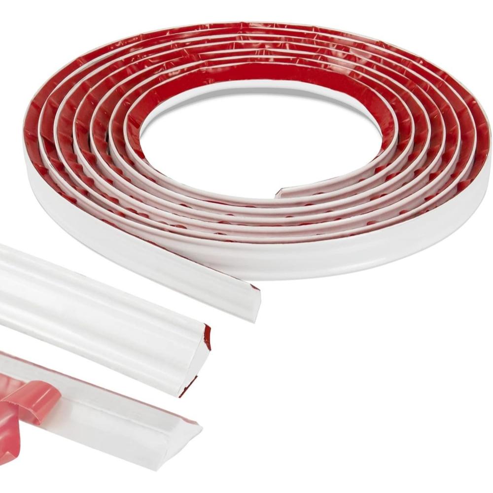 

1pc 28mm/1.10in Self-adhesive Soft Line Ceiling Strip Self Adhesive DIY Molding Edge Decorative Strip Kitchen Bathroom Window 1m білий