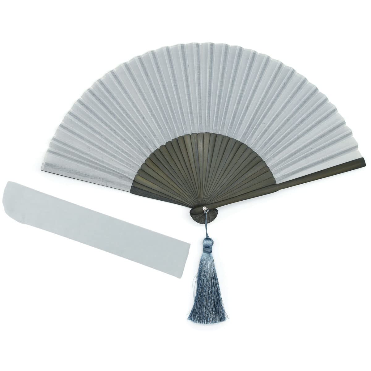 

Nishikawa Shouroku Shoten Складной веер с серым веером, Лето, Чехол, Двухцветный, Женский, byCOLOR, Ремесло, серый