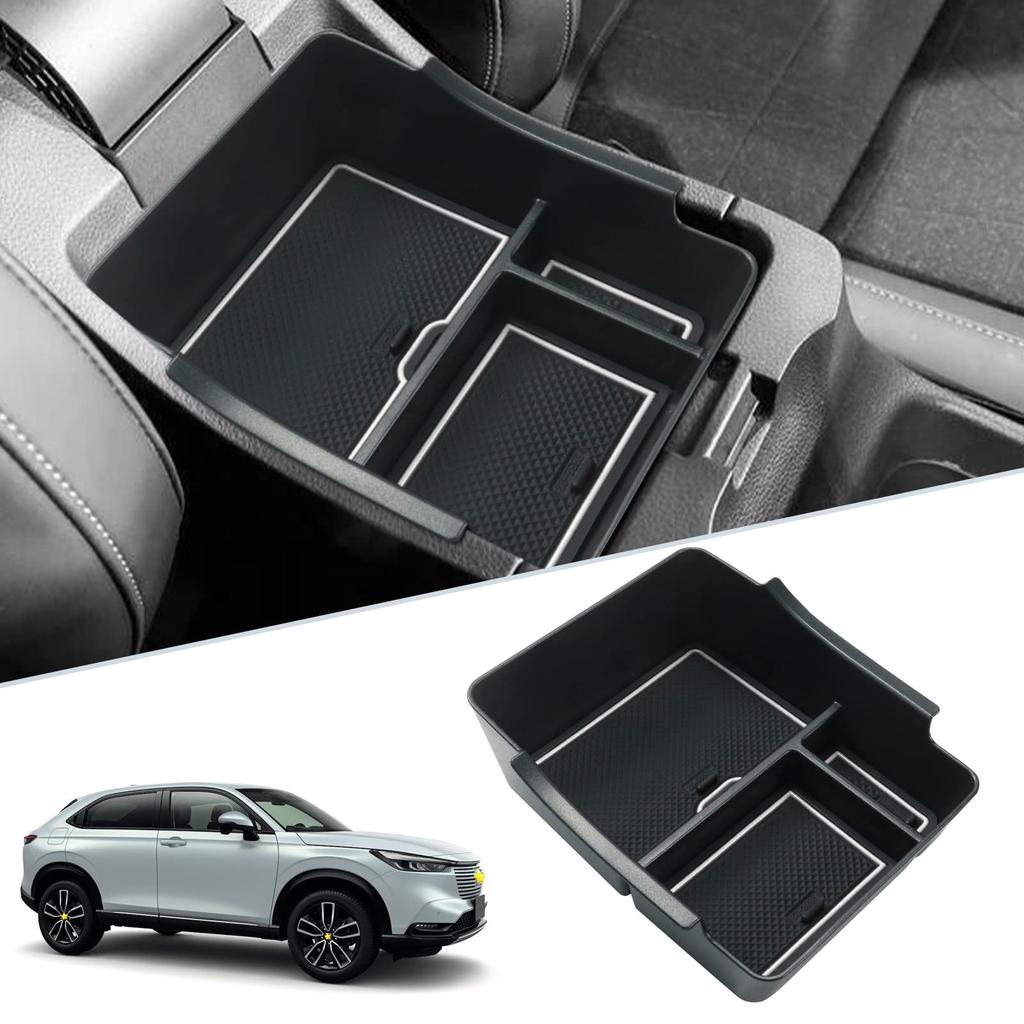SKTU Honda Vezel, 2nd Generation, RV3/4/5/6, Car Built-In Console Box, Vezel Storage Tray, Rubber