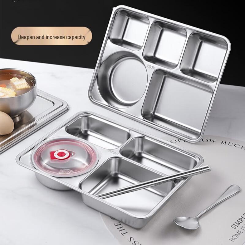 Jiyoushi 304 Stainless Steel Divided Lunch Tray