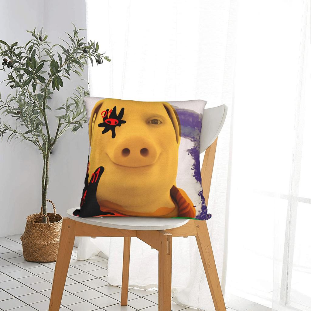 John Pork Is Calling Pillow Cover Square Pillow Case Cushion Cover Novelty Graphic Pillowcases For Sofa Home Decorative