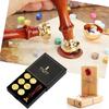 Retro Wachssiegel-Set Holzgriff Exquisites Wachssiegelstempel-Set Feuermalsiegel-Set Siegelwachs für Umschläge Einladungen Bastelgeschenkbox