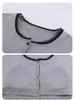 Pigiama Intero da Donna a Maniche Lunghe con Imbottitura Integrata nel Reggiseno, Indossabile Fuori Casa, Carino Set Indumenti per la Casa con Scollo Tondo per Primavera e Autunno