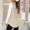 Women's Fuzzy Fleece Vest Casual Oversized Sleeveless Sherpa Jacket Button Down Fluffy Vest for Fall Winter