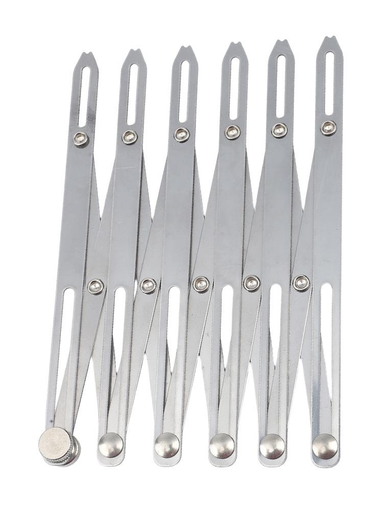 Expandable Aluminum Sewing Gauge for Precise Measurement and Marking in Sewing Crafts Woodworking and Pleating Applications