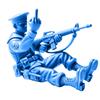 Funny Soldier Giving The Middle Finger Statue Desktop Ornaments Green Military Blue Navy Man Middle Finger Plastic Figures Toy
