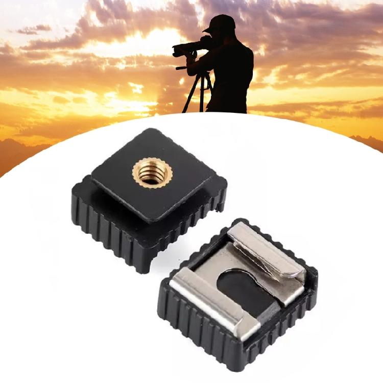 2Pcs Flash Hot Shoe Mount Adapter To 1/4inch Thread For Studio Light Stand Tripod Screw For Photography Accessories