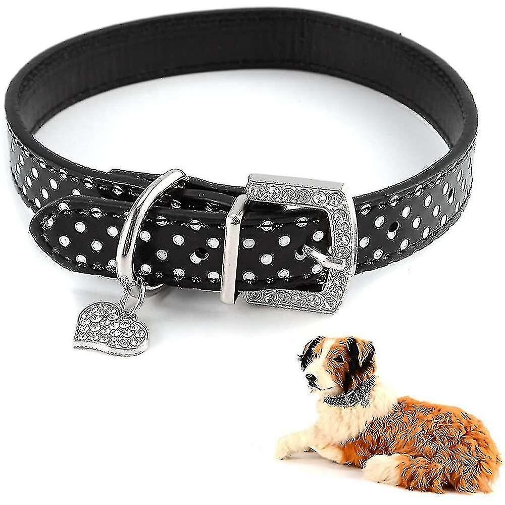 Pet Collar, Cute Rhinestone Love Diamond Pendant Puppy Cat Dog Adjustable Collar