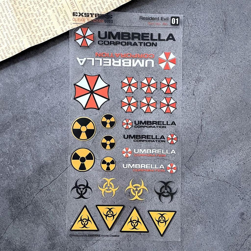 Наклейка на мотоцикл/автомобіль Resident Evil Umbrella: Водонепроникна та міцна наклейка