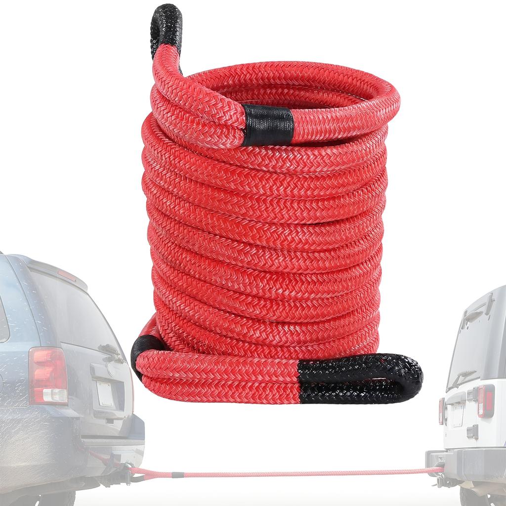 Kinetic Recovery Rope Kit with Soft Shackle Vehicle Recovery Kit 33900lbs Breaking Strength for UTV/ATV/Truck/Car/Jeep/Tractor