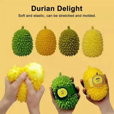 Realistic Durian Squeeze Toy Unbreakable Soft Fidget for Stress Relief Cute Fruit-Shaped Decompression Gadget for Kids Adults