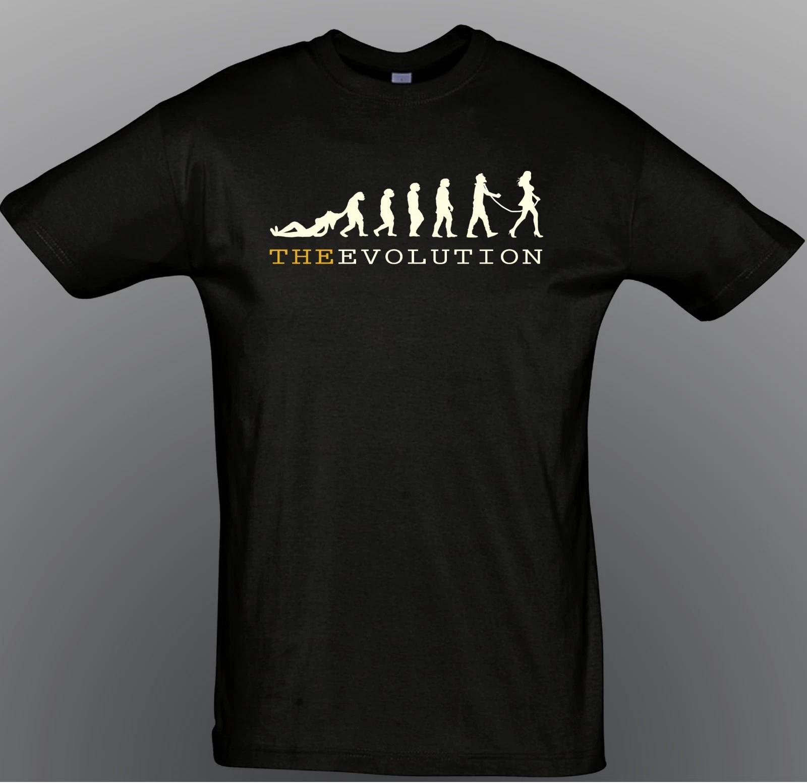 Evolution Of Man Funny Feminism T-Shirt Humor Graphic Tee XXXL