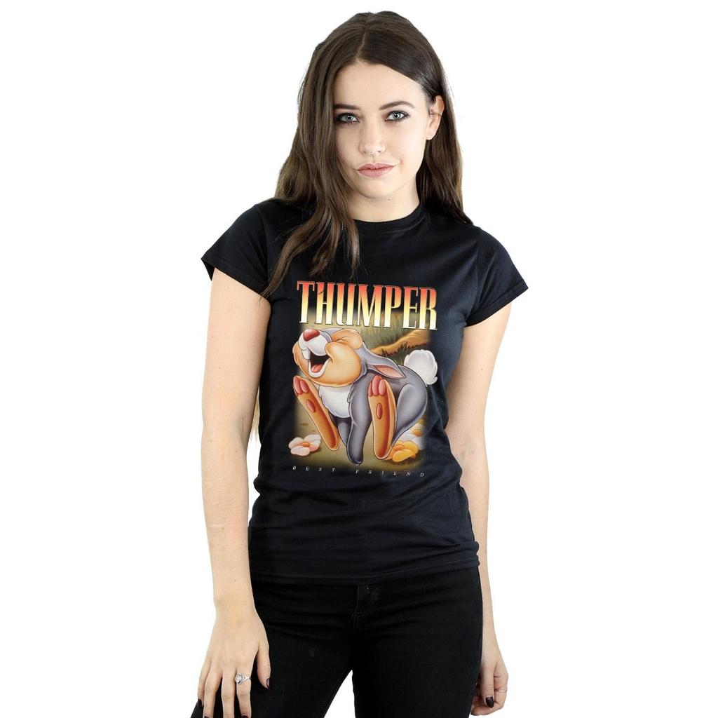 Disney Womens/Ladies Bambi Thumper Montage Cotton T-Shirt