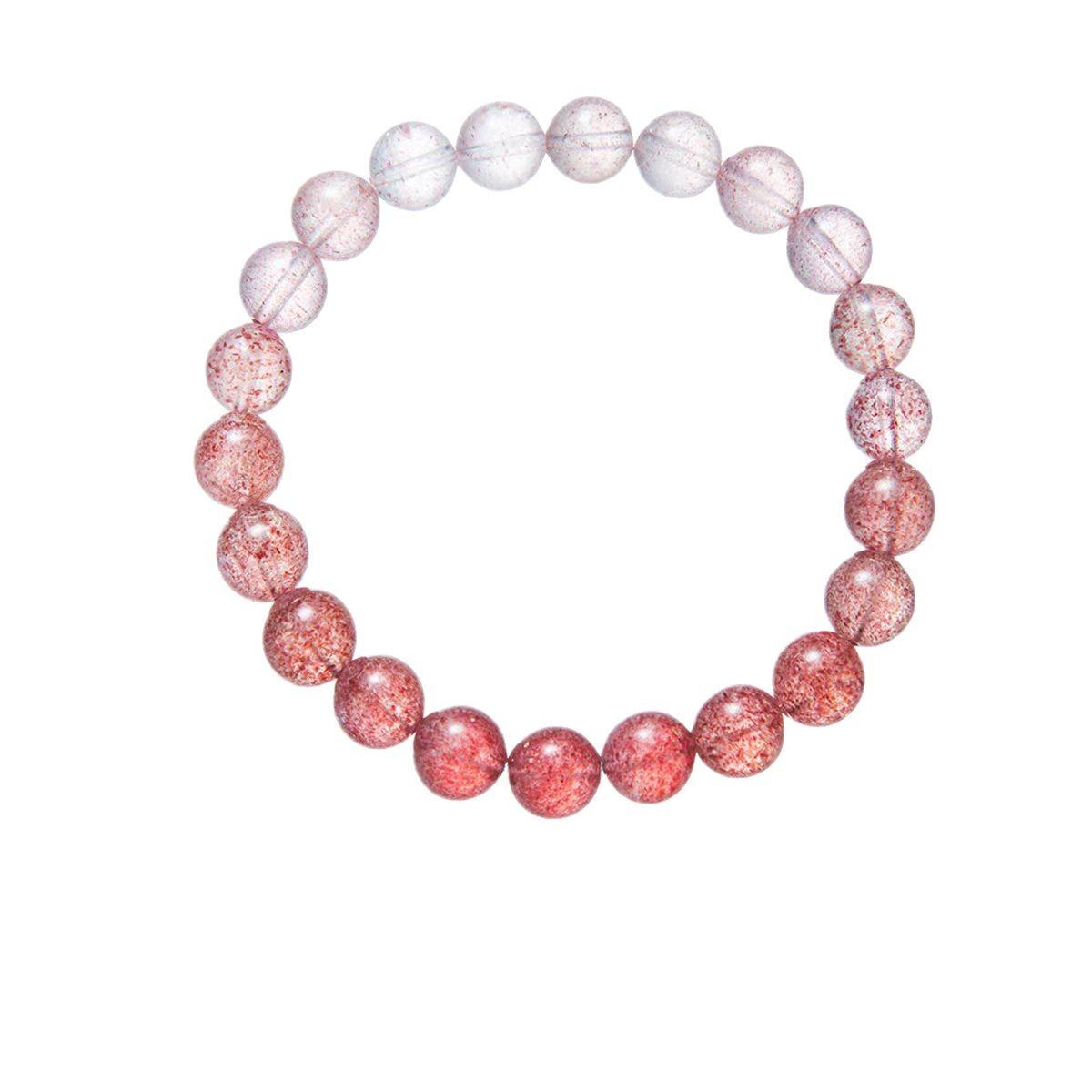 

Браслет из натурального градиентного клубничного кристалла, свежий и сладкий, легкий, роскошный браслет, изысканный подарок