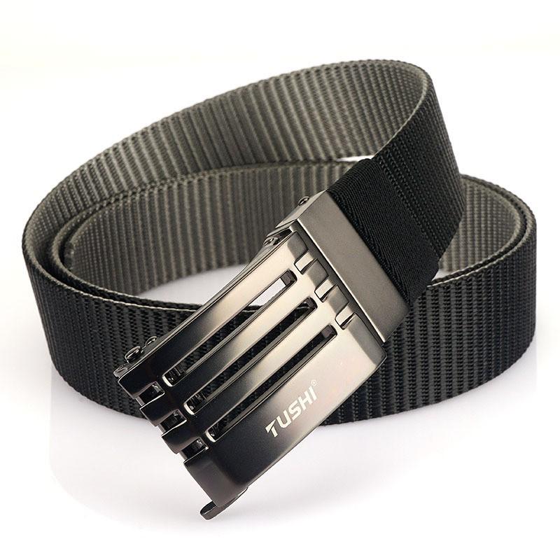 Belt Rotating Automatic Buckle Men's Waist Double-sided Color Nylon Canvas All-match Casual Trend Pants