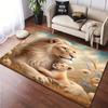 1PC Lion pattern printed Carpet Rug for Living Room Bedroom Home Sofa Decoration,Non-slip Floor Mat Floor mat
