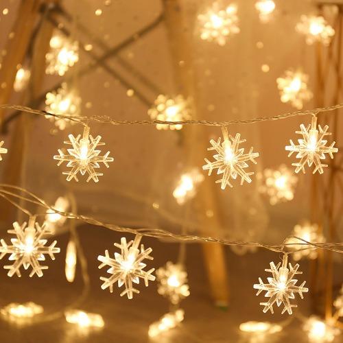 High Quality LED Christmas Decorative Lights, Room and Bedroom Decoration, Colorful Lights, Flashing Lights, Snowflake Lights, String Batch