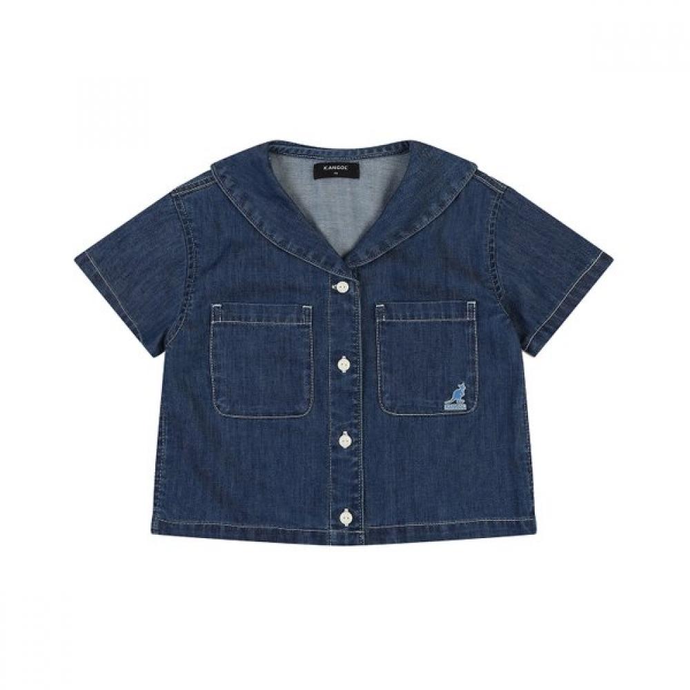 Kangol Kids Denim Blouse Sailor Collar Dark Blue Sb 2113 dark blue/100