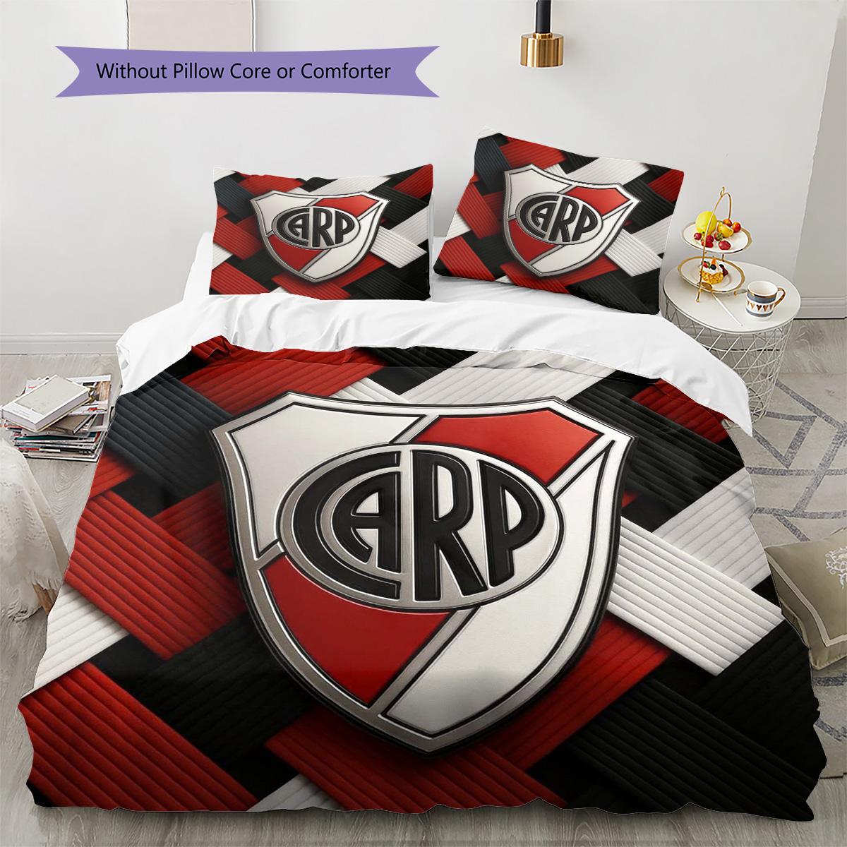 

CA River Plate Pattern Bedding Quilt Set Quilt Cover Pillowcase Home Decoration Birthday Gift (1 * duvet cover + 2 * pillowcase, without core) 135x200cm