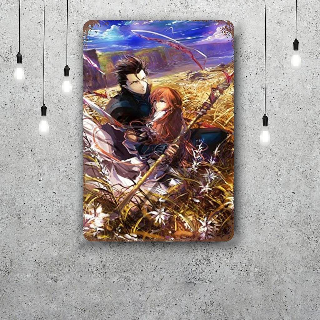shirou emiya anime Retro Vintage Tin Sign Poster Decorative Plaque Metal Plate Wall Decor