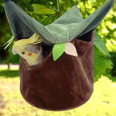 Bird Nest Hammock Cave Plush Habitat Birds Hut, Sleeping Hut for Chinchilla ,Cockatiels