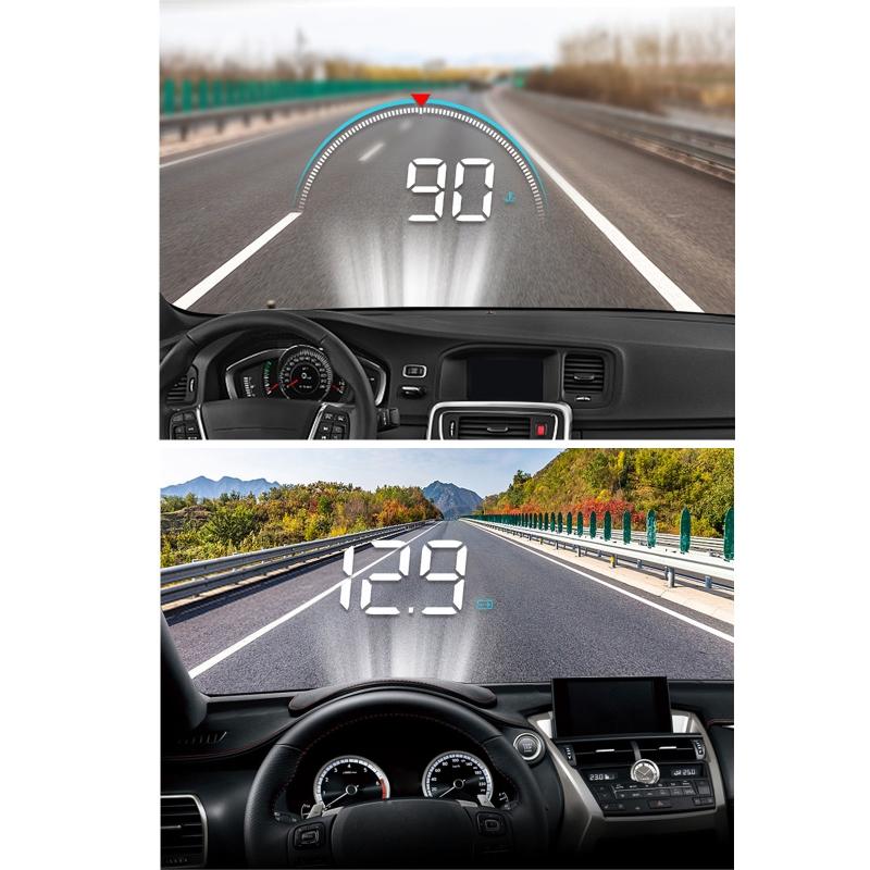 Car HUD Head-Up Display Car-Styling Overspeed Warning Projector for Safe Driving