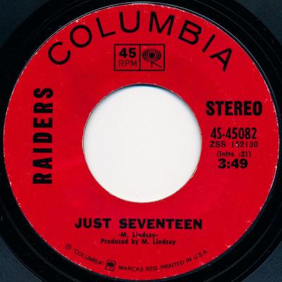 7-Zoll Schallplatte RAIDERS - Just Seventeen 4S45082 Columbia 1970 US Rock Gebraucht