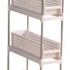 Aufbewahrungswagen Platzsparend Vielseitig Verstellbar Stilvoller Look Rollender Aufbewahrungswagen Organizer für Zuhause Küche Badezimmer
