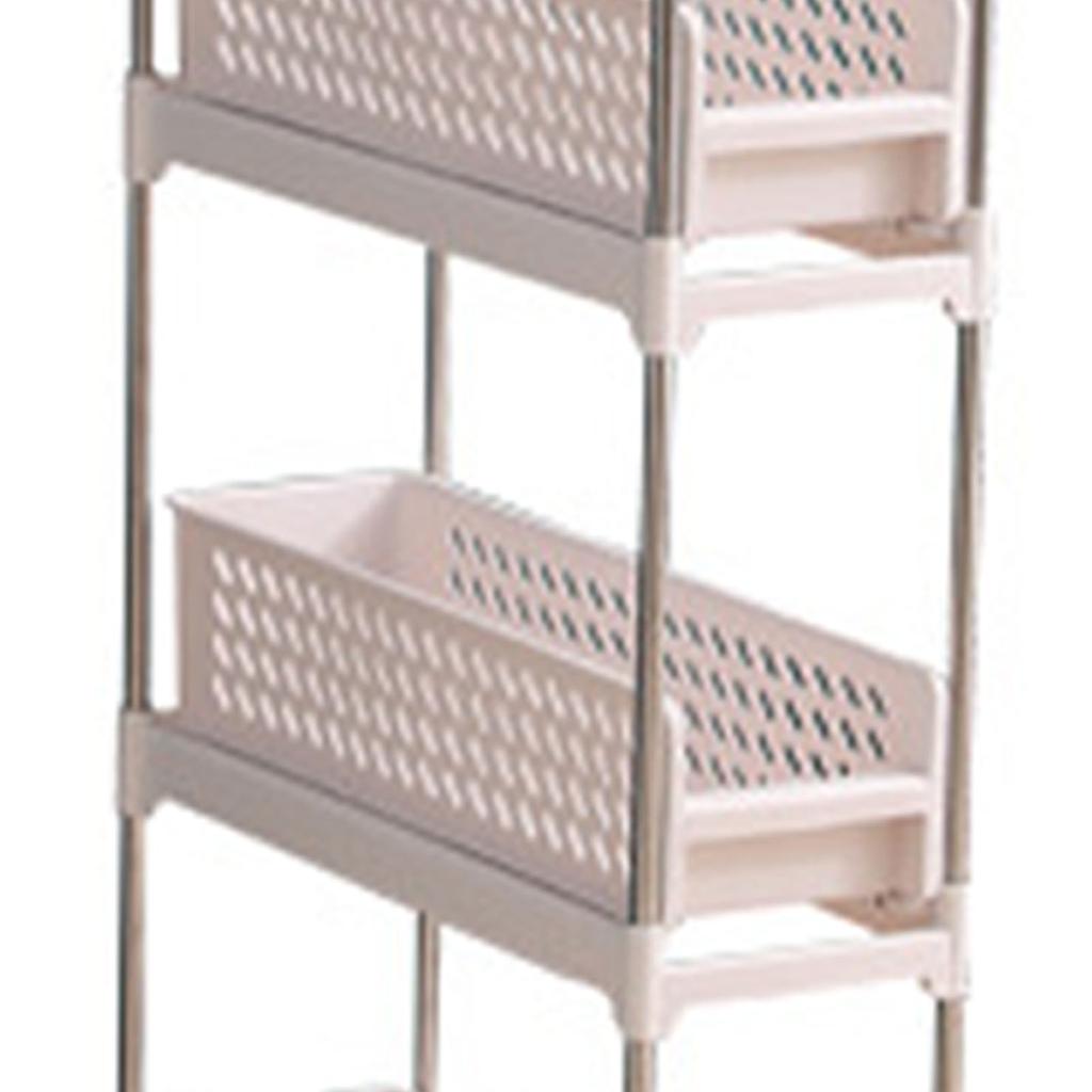 Aufbewahrungswagen Platzsparend Vielseitig Verstellbar Stilvoller Look Rollender Aufbewahrungswagen Organizer für Zuhause Küche Badezimmer