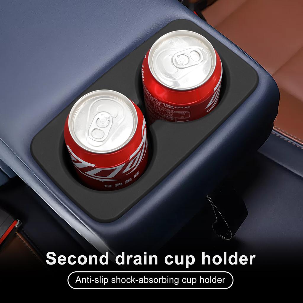 For Ford Maverick 2025-2025 Second Row Water Cup Holder Storage Box Slilcone Shock-Absorbing Tray Tidying Car Accessories