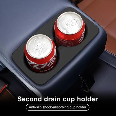 Para Ford Maverick 2025-2025 Caja de Almacenamiento con Portavasos para la Segunda Fila Bandeja de Silicona Absorbente de Golpes Accesorios de Limpieza para Coche
