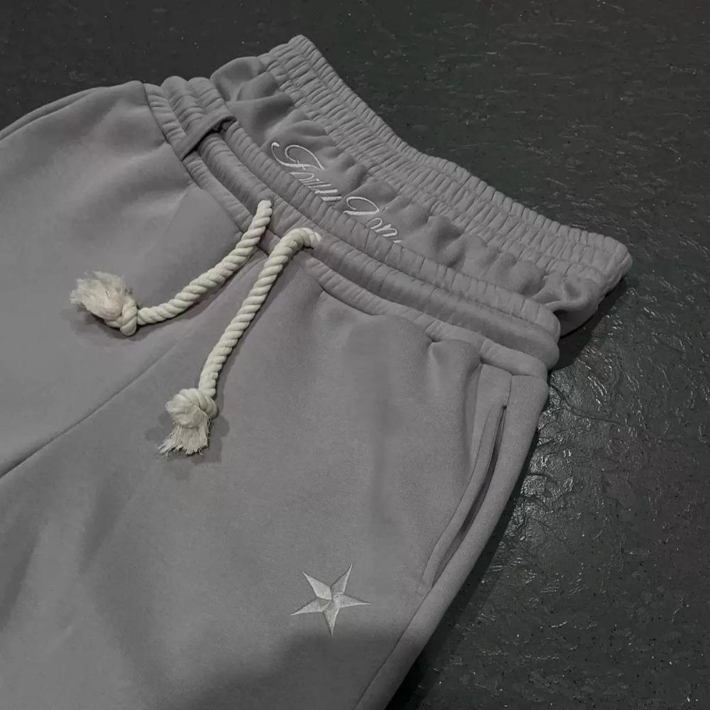 Y2K Herre Joggebukser Gotisk Trendy Dobbel Midje Unisex Joggebukser Hip Hop Amerikansk Stil Retro High Street Casual Treningsbukser