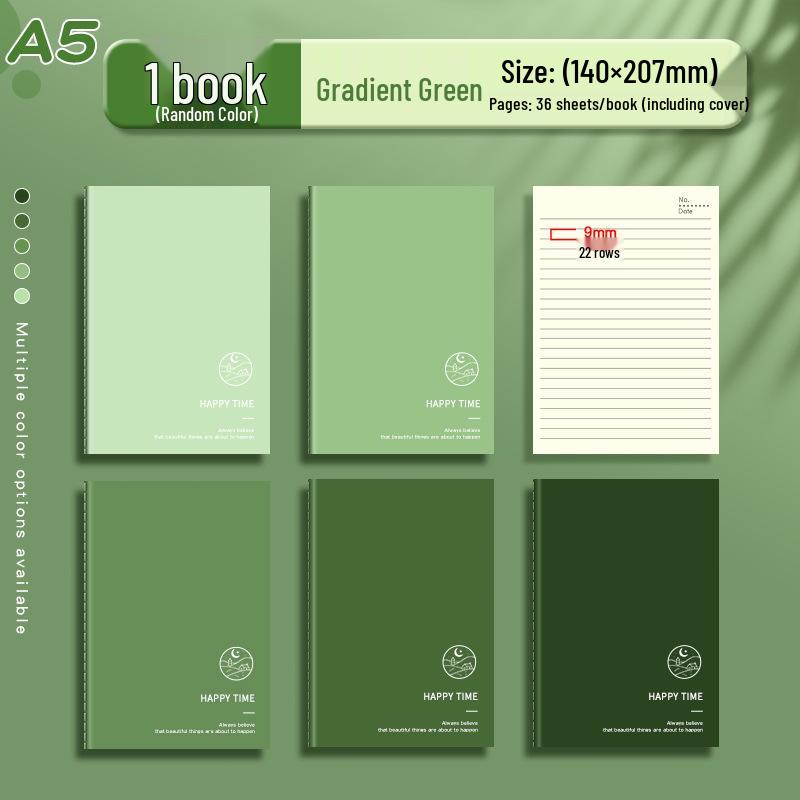 B5 Gradient Color Softcover Notebook for Junior and High School Students