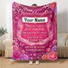 Granddaughter'S Love Hug Blanket Warmthful Decor Great For Sofa Couch Office Bed Picnics Four Seasons Multipurpose Digital Print Birthday Christmas