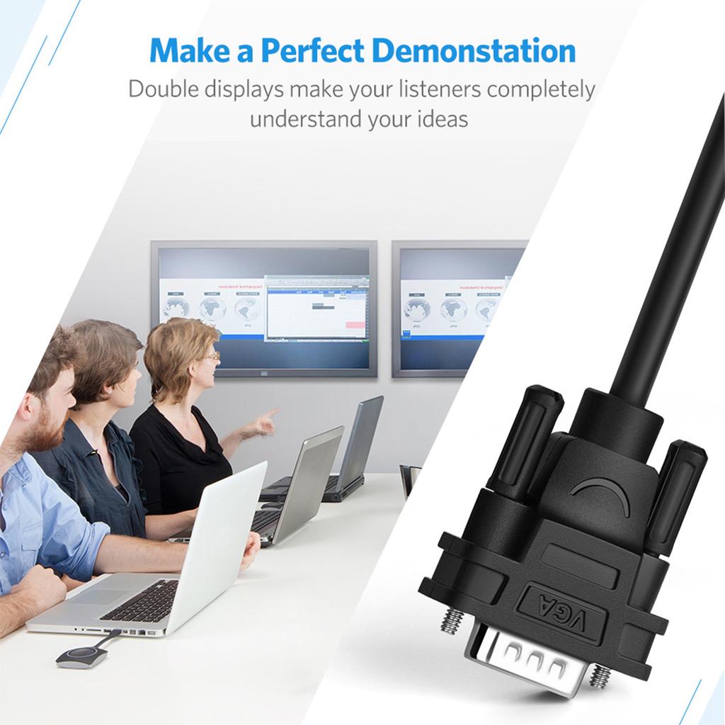 VGA Splitter Signal Splitter For 2 Monitors Screens Adapter 1 To 2