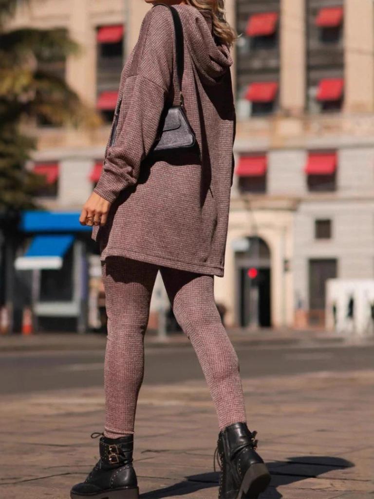 2025 Women's Fashion Sports Casual Two-Piece Hooded Set for Autumn/Winter