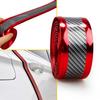 Red Car Carbon Fiber Door Plate Bumper Scuff Sill Cover Anti Scratch Sticker 2M