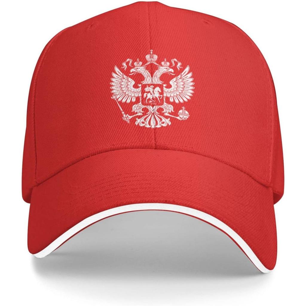 Russia Flag Russian Emblem Adjustable Baseball Cap Unisex Sandwich Dad Hat Golf Hat