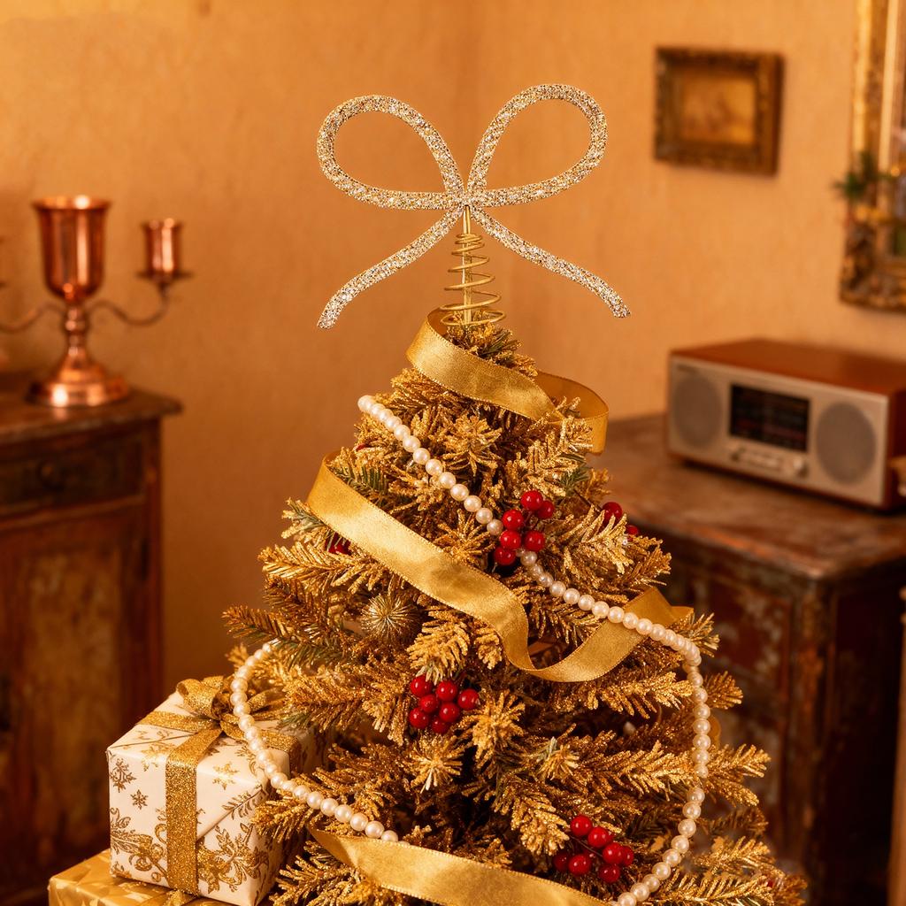 Kamínková mašle špička na vánoční stromek