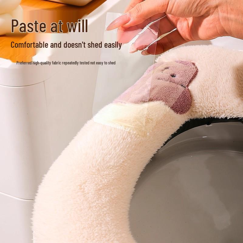 New Arrival: Plush Toilet Seat Cushion for All Seasons - Winter Thickened Universal Fit