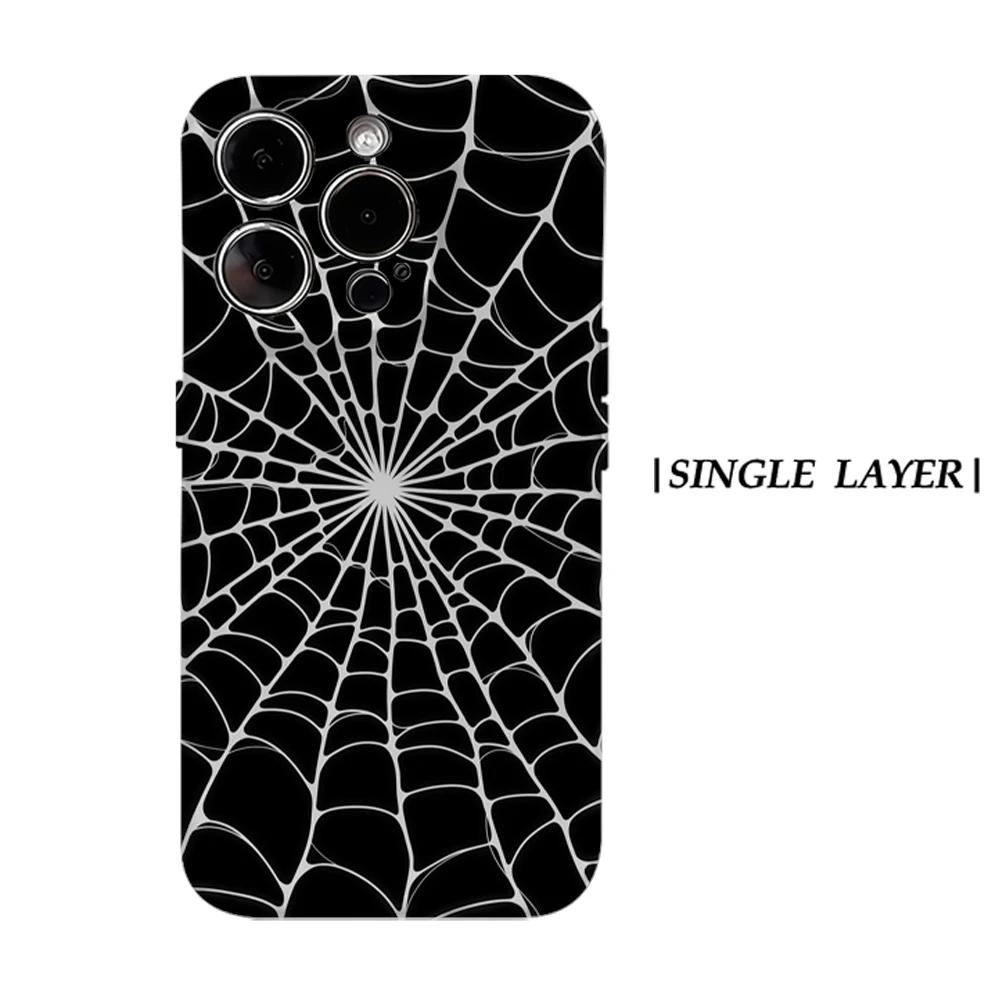 

Spiderweb Noir Phone Case for IPhone 17 16 15 14 13 Pro Max Plus for Magnetic Single Double-layer Tough Case IPHONE17
