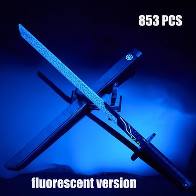 Roronoa Zoro – blocs de construction modèle épée, Simulation de Cosplay, tueur de démons Katana, couteau de samouraï, briques d'arme, jouets cadeaux pour enfants