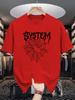Unisexs Crew Neck T Shirt Dark Punk System Text Spider Web Gothic Art Graphic Short Sleeve Casual Cotton Alternative Street Tees