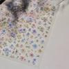 Charming Petal Flower Colorful Wildflowers Daisy Leaves 5D Relief Self Adhesive Nail Art Sticker Decoration Manicure Decal DIY