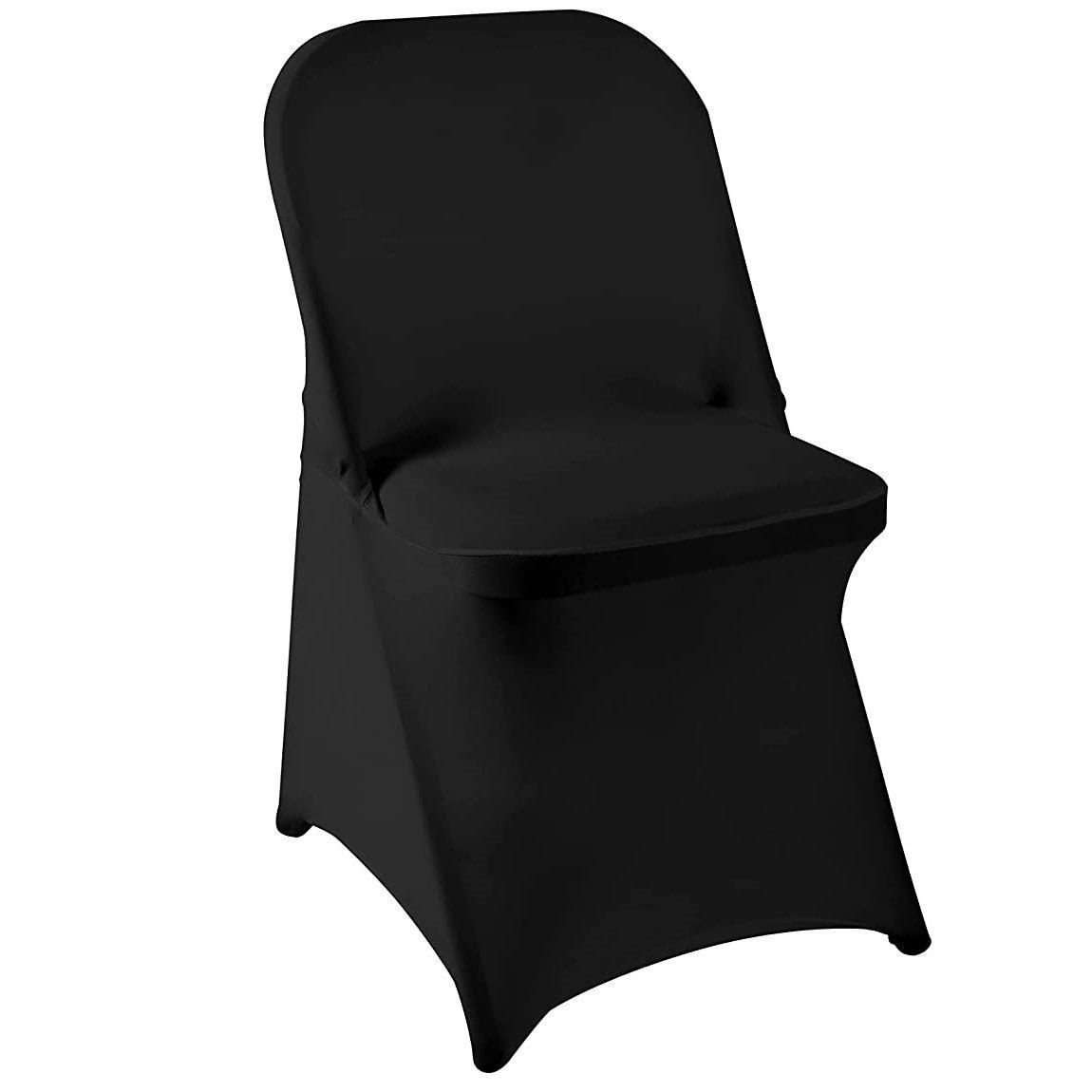 

READOR 30/50/100 шт. эластичные чехлы на банкетные стулья для вечеринок, белые свадебные чехлы из спандекса для складных стульев 30pcs чёрный