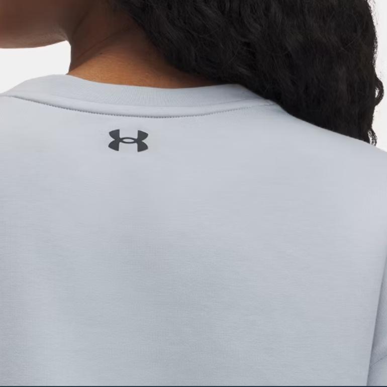 Under Armour Unstoppable Fleece Comfortable Soft Casual Versatile Solid Color Sweatshirt Women tops Gray 1387883-465