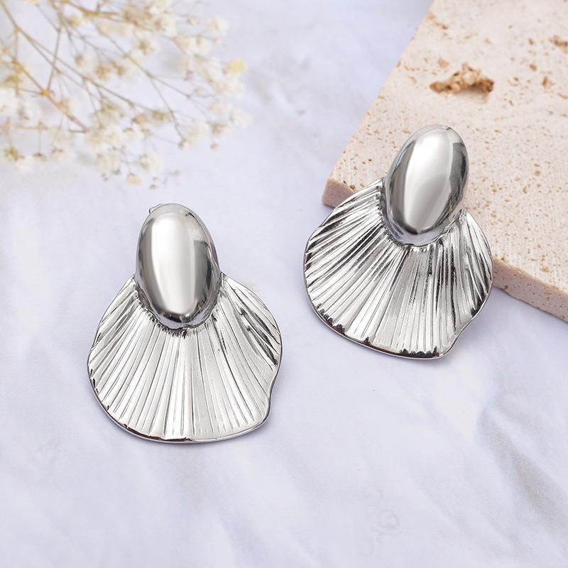 Exquisite Irregular Leaves Texture Flowers Dangle Earring for Earring Luxury Creative Polygonal Geometric Jewelry Girl Gift