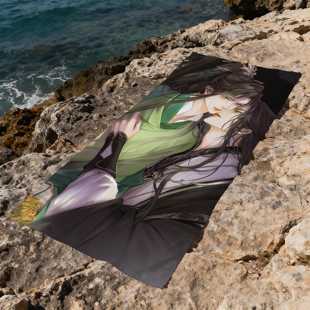 The S-scum Villains cute Self-Saving Towel Beach Quick Dry Soft Pool Towels Gift for Travel Gym Shower Camping sports